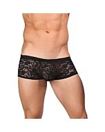 Male power lace mini short black
