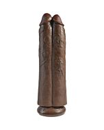 Two cocks one hole 11 inch - brown