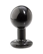 Black round buttplug medium