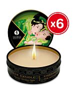Shunga massage candle green tea 6 x 30 ml