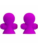 Pretty love stimulating nipple suckers 12 modes of vibration purple