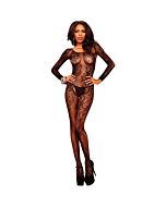 Leg avenue swirl lace bodystocking black