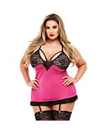 2pc chemise & pantyset with garters
