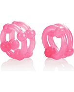 Island rings oduble stacker pink