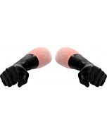 Latex short gloves - black