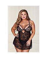 2pc lace babydoll set with g-string