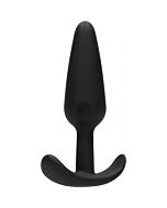 Gilles medium cork butt-plug with handles - black