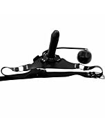 Baile inflatable vibrating strap on with automatic pump up.