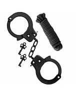 Sex extra metal cuffs love rope black