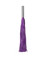 Leather whip metal long - purple