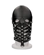 Leather male mask black