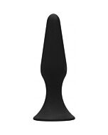 Eban medium conical butt-plug with suction cup - black