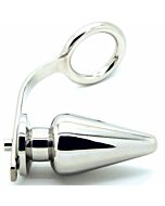 Metalhard metal ring with anal plug