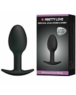 Pretty love ergonomic silicone anal plug anchor design 6.5 cm black