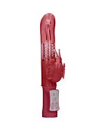 Rotating beaded butterfly vibrator - red
