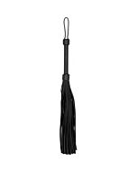 Heavy leather tail flogger black