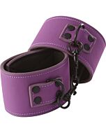 Lust bondage wrist cuffs purple