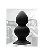 Weighted silicone anal plug - black