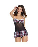 Schoolgirl shirt - red, black