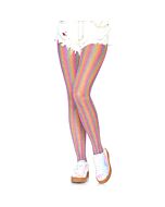Lurex rainbow fishnet tights - pink