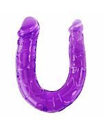 Double flexible dildo purple