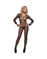 Leg avenue seamless long sleeved ring net bodystocking