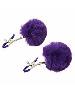 Sportsheets fur nipple clips purple