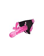 Climax strap on ice dong harness set pink