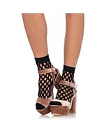 Oval fishnet socks - black