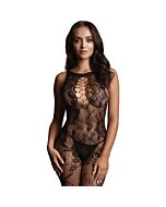 Le désir - mesh bodysuit with lace - black