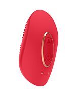Mini rechargeable clitoral stimulator - precious - red
