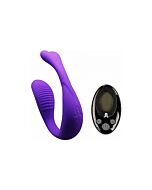 Mini romeo hands free vibrator with remote - purple