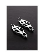 2 squeezer teaser clover nipple clamps w ring