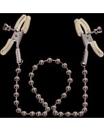 Nipple clamps silver beaded