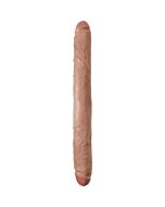 King cock 16 thick double dildo tan