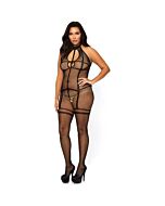 Leg avenue fishnet halter bodystocking plus size
