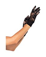 Leg avenue wrist length stretch lace gloves