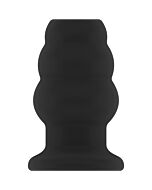 No.49 - small hollow tunnel butt plug - 3 inch - black