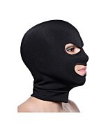 Spandex hood with eye and mouth holes