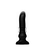 Silicone vibrating & thrusting plug