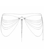 Magnifique â· metallic chain waist jewelry silver