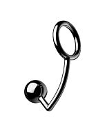 Steel cock ring with anal ball