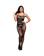 Crotchles jacquard bodystocking