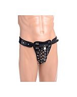 Strict safety net male chastity belt
