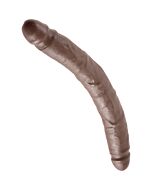 King cock 12 inch slim double brown