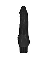 8 inch fat realistic dildo vibe - black