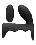 Optimale vibrating cock cage w remote - black