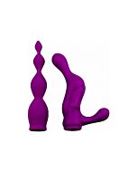 2x vibrator attachments - anal - purple