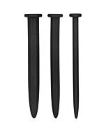 Silicone rugged nail plug set urethral sounding black