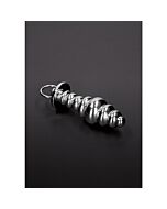 Ribbed tunnel butt plug